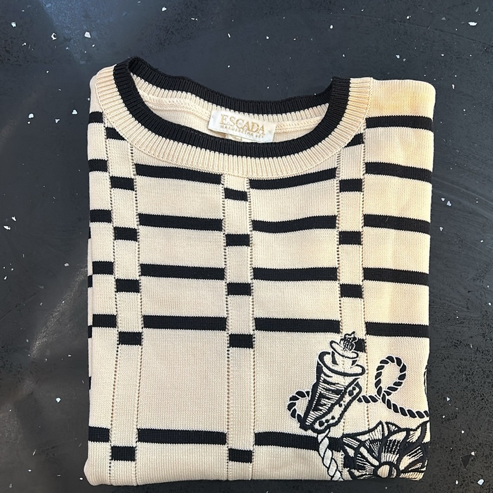 Vintage Escada Nautical Sweater - Picture 9 of 9